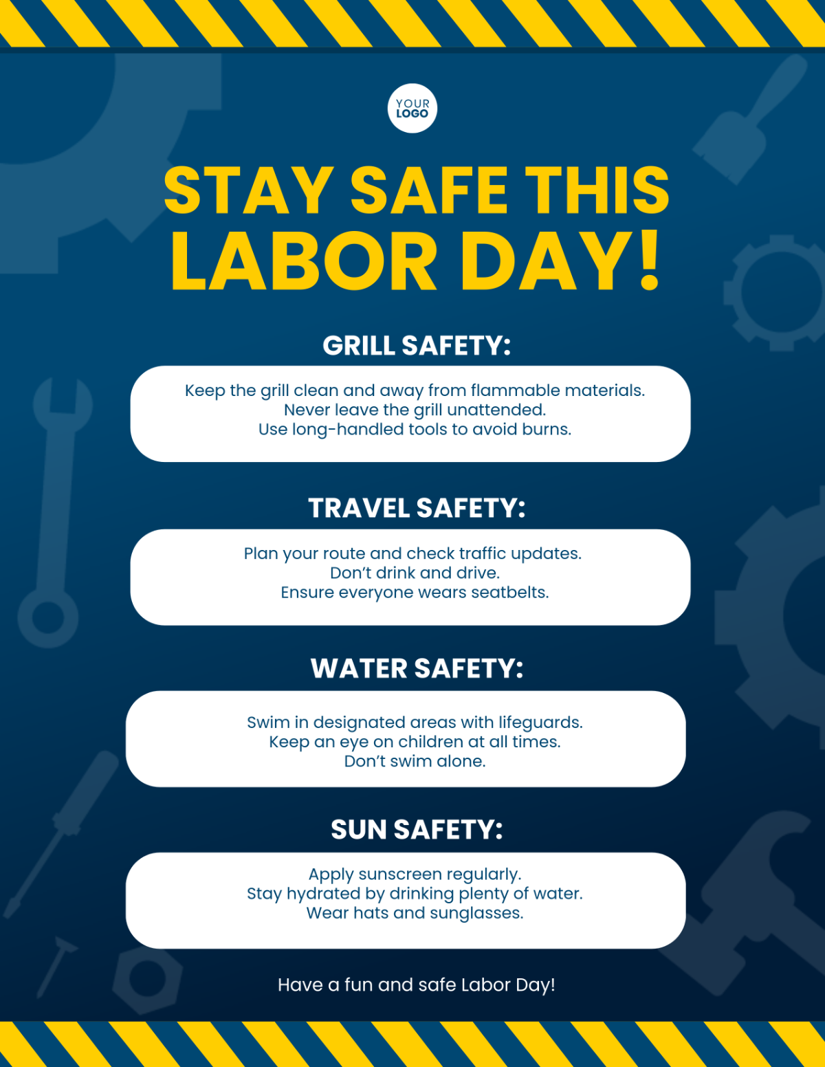 Labor Day Safety Flyer Template - Edit Online & Download