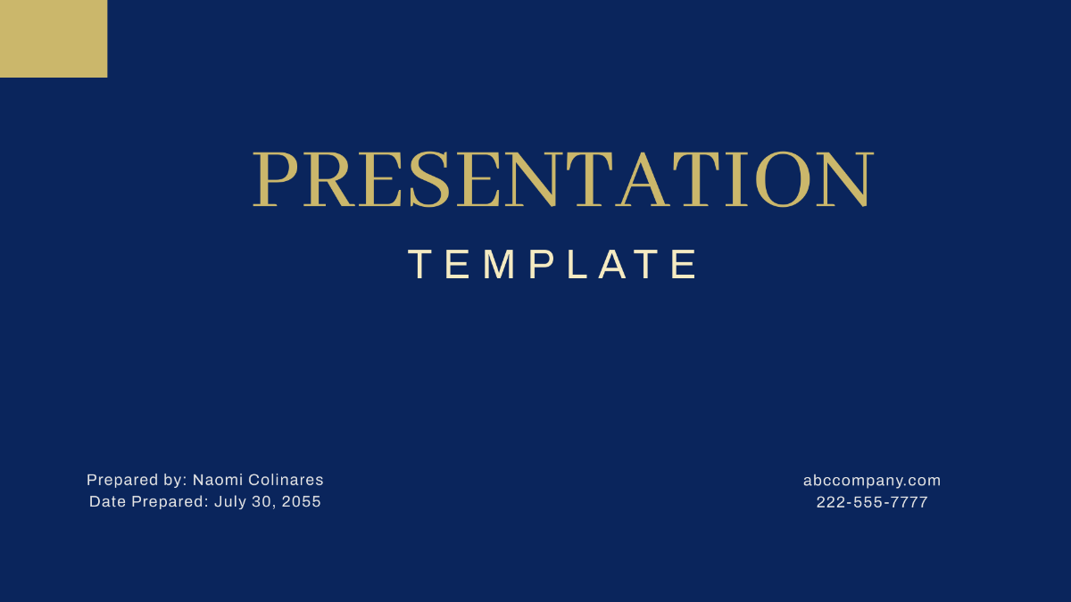 Presentation Template - Edit Online & Download