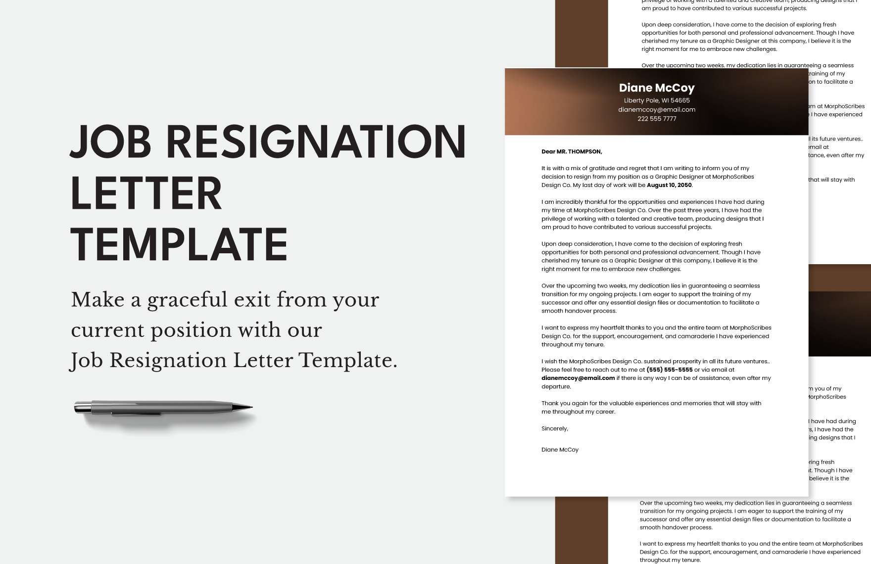 Resignation Letter Example in Pages, Google Docs, Word, PDF - Download | Template.net
